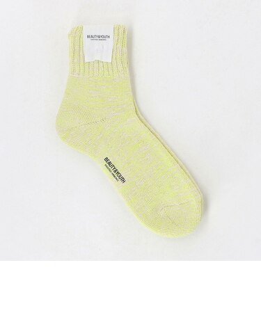 ダブル リブ パイル クウォーター ソックス