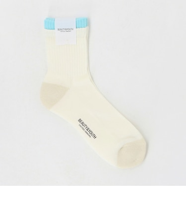 レイヤード リブ パイル クウォータ― ソックス