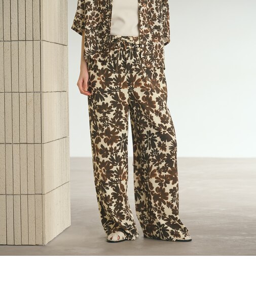 フラワープリント イージーパンツ ウォッシャブル