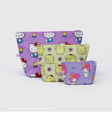 <BAGGU×Sanrio>GO POUCH Hello Kitty and Friends Florals/3P