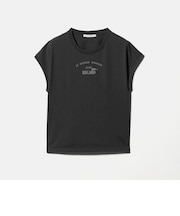 コットン ロゴプリント フレンチスリーブ Tシャツ