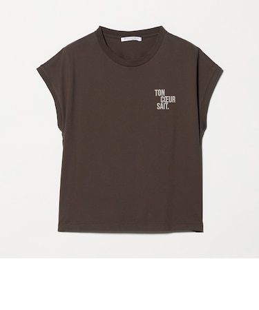 コットン ロゴプリント フレンチスリーブ Tシャツ