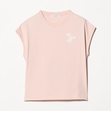 コットン ロゴプリント フレンチスリーブ Tシャツ