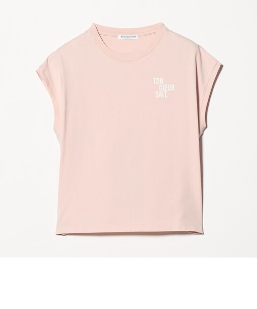 コットン ロゴプリント フレンチスリーブ Tシャツ