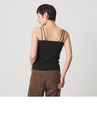 カラーパイピング 2ストラップ キャミソール