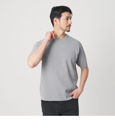 【WEB限定 WARDROBE SMART】マシーンウォッシュ  ピケニット Tシャツ【抗菌防臭】