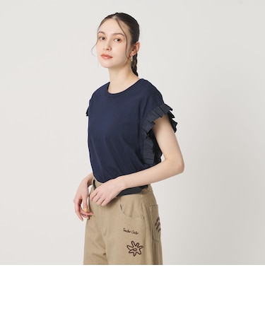 ＜dahl’ia＞フリルスリーブ Tシャツ