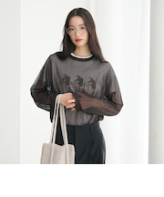 レーヨンナイロン ライン シアーニット プルオーバー ウォッシャブル