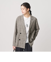 【WEB限定】グレンチェック ダブルジャケット ウォッシャブル