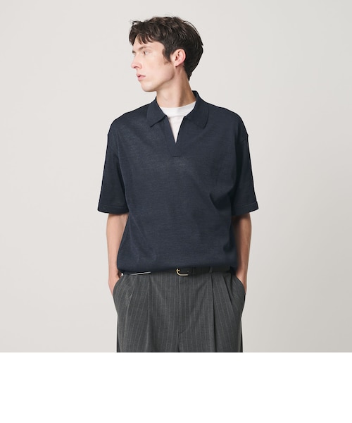 シャイン ギマ スキッパー ポロニッ UNITED ARROWS LTD. OUTLET｜シャイン ギマ ポロ スキッパー ニット