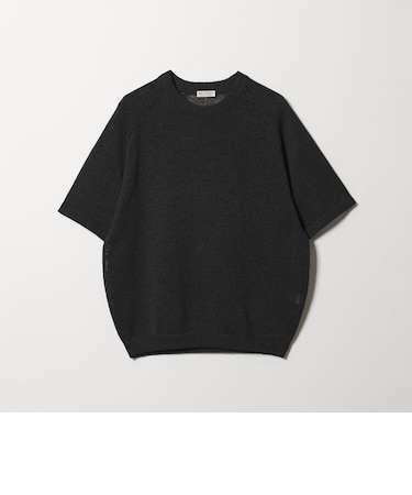 ペーパーヤーン サドルスリーブ クルーネック ニット ウォッシャブル