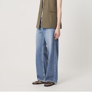 【別注】＜upper hights＞THE NIECE MID RISE ライトオンス デニムパンツ/コバルト