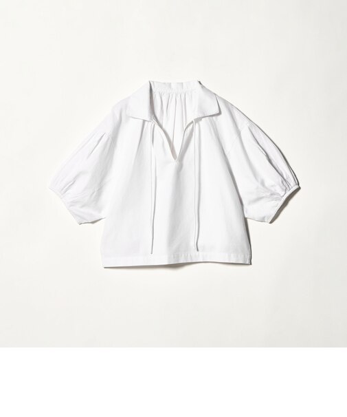 コットン麻 スキッパー チュニック ウォッシャブル