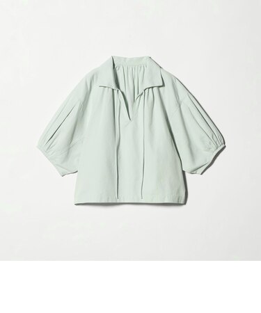 コットン麻 スキッパー チュニック ウォッシャブル