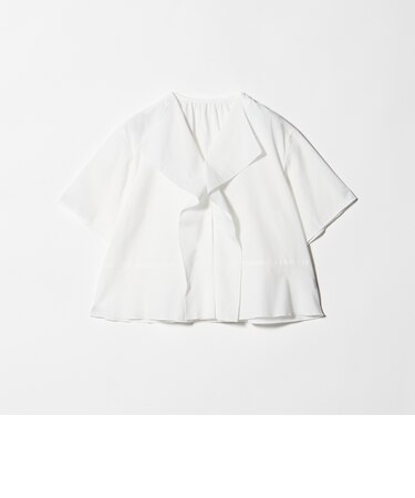 ソリッド&ストライプ ラッフル シャツブラウス ウォッシャブル