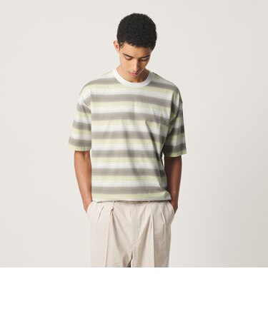 オンブレ ボーダー クルーネック Tシャツ