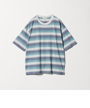 オンブレ ボーダー クルーネック Tシャツ