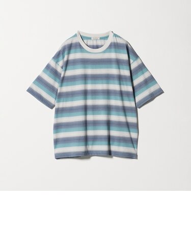 オンブレ ボーダー クルーネック Tシャツ