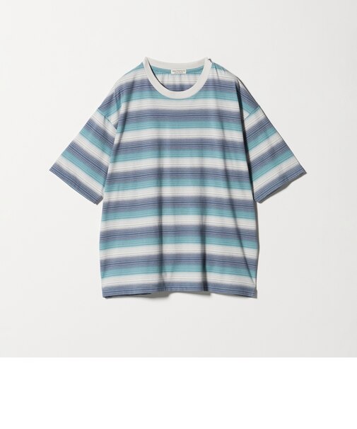 オンブレ ボーダー クルーネック Tシャツ