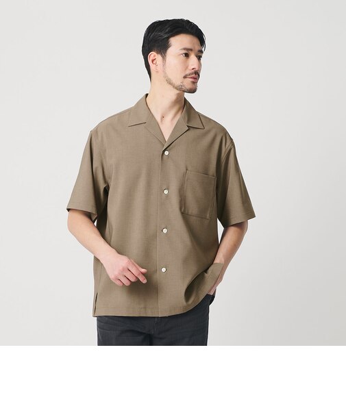 【WEB限定 WARDROBE SMART】 Reflax オープンカラー シャツ