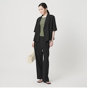 【WEB限定 Wardrobe DAILY MINIMAL】メランジ ハーフスリーブジャケット ウォッシャブル