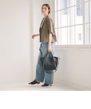 【WEB限定 Wardrobe DAILY MINIMAL】メランジ ハーフスリーブジャケット ウォッシャブル