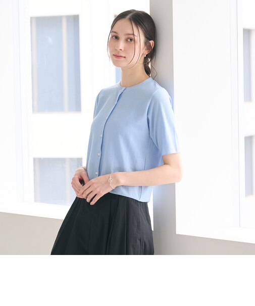 【WEB限定】ラメ ショートスリーブカーディガン