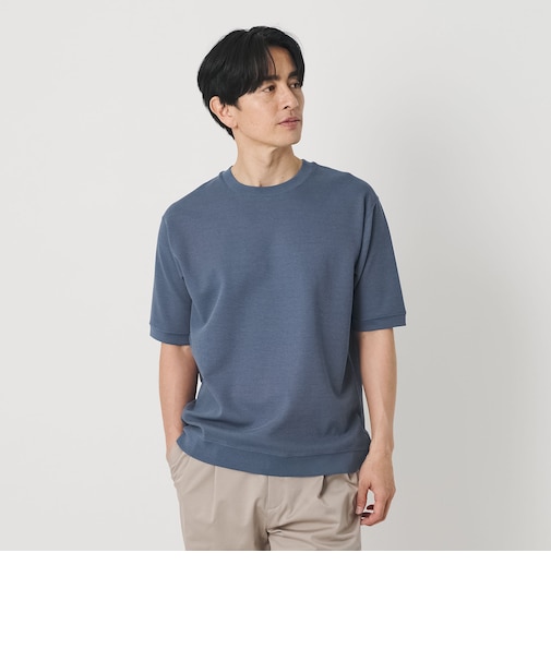 ライト ダブルフェイス ジオメ クルーネック Tシャツ 抗菌防臭