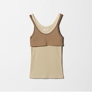 ＜ONIT＞リブ レイヤード タンクトップ