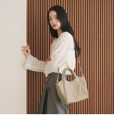 ナイロン ボールチェーン ミドル 2WAY トートバッグ はっ水