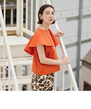 【WEB限定】ラッフル フリルスリーブプルオーバー 遮熱 吸水速乾