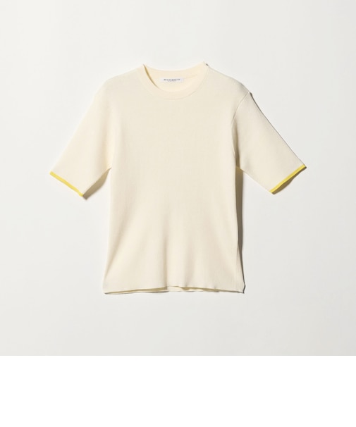 リブライン ショートスリーブ ニットプルオーバー ウォッシャブル