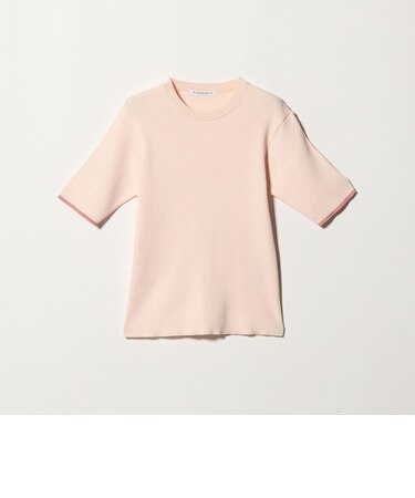 リブライン ショートスリーブ ニットプルオーバー ウォッシャブル