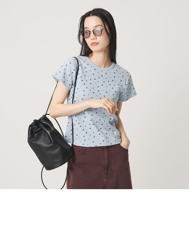 フラワー ワッフル ショートスリーブTシャツ