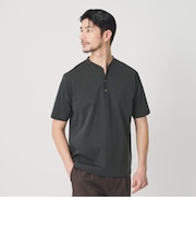 【WEB限定 WARDROBE SMART】クール ハイゲージ モクロディ ヘンリーネック カットソー【抗菌防臭・接触冷感】