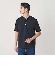 【WEB限定 WARDROBE SMART】クール ハイゲージ モクロディ ヘンリーネック カットソー【抗菌防臭・接触冷感】