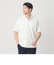 【WEB限定 WARDROBE SMART】クール ハイゲージ モクロディ スキッパー ポロシャツ【抗菌防臭・接触冷感】