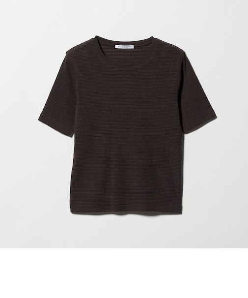 シャーリング コンパクト ボーダー Tシャツ