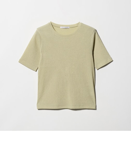 シャーリング コンパクト ボーダー Tシャツ