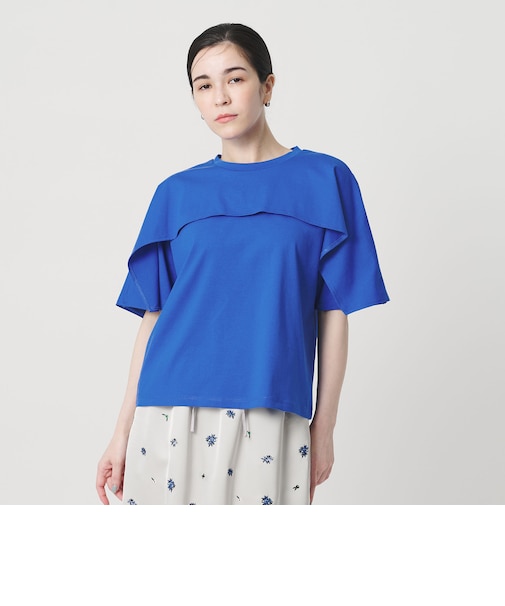 【WEB限定 Wardrobe DAILY MINIMAL】ケープフリル ショートスリーブプルオーバー UVカット 接触冷感