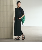 【WEB限定 Wardrobe DAILY MINIMAL】パフスリーブ カットワンピース UVカット 接触冷感
