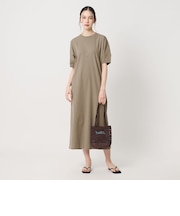 【WEB限定 Wardrobe DAILY MINIMAL】パフスリーブ カットワンピース UVカット 接触冷感