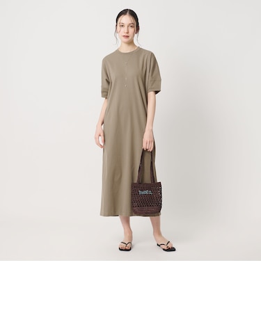 【WEB限定 Wardrobe DAILY MINIMAL】パフスリーブ カットワンピース UVカット 接触冷感