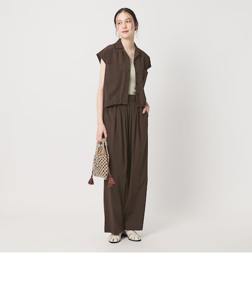 【WEB限定 Wardrobe DAILY MINIMAL】オープンカラーシャツ＆イージーパンツ 接触冷感 UVカット はっ水