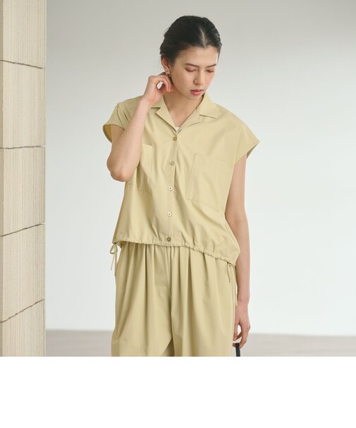 【WEB限定 Wardrobe DAILY MINIMAL】オープンカラーシャツ＆イージーパンツ 接触冷感 UVカット はっ水