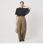 【WEB限定】ドット フリルスリーブブラウス ウォッシャブル