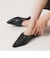 ＜THAJA＞レザー ステッチ ポインテッド スライダー サンダル