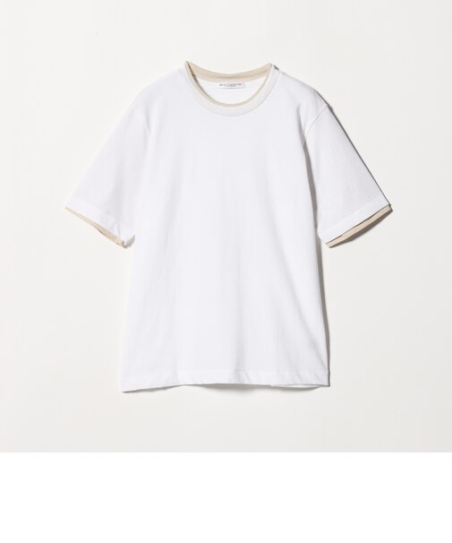 コットン レイヤード クルーネックTシャツ
