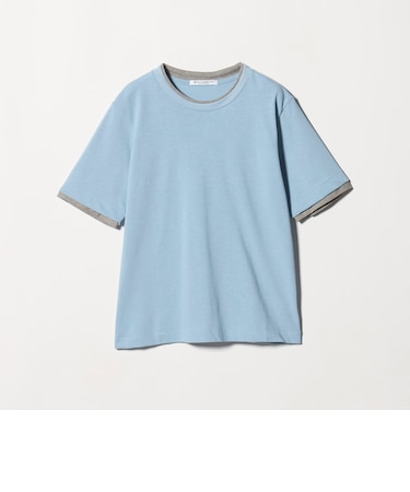 コットン レイヤード クルーネックTシャツ