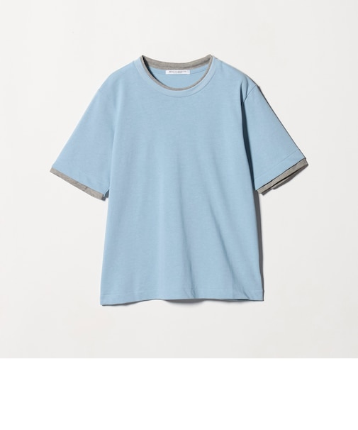 コットン レイヤード クルーネックTシャツ